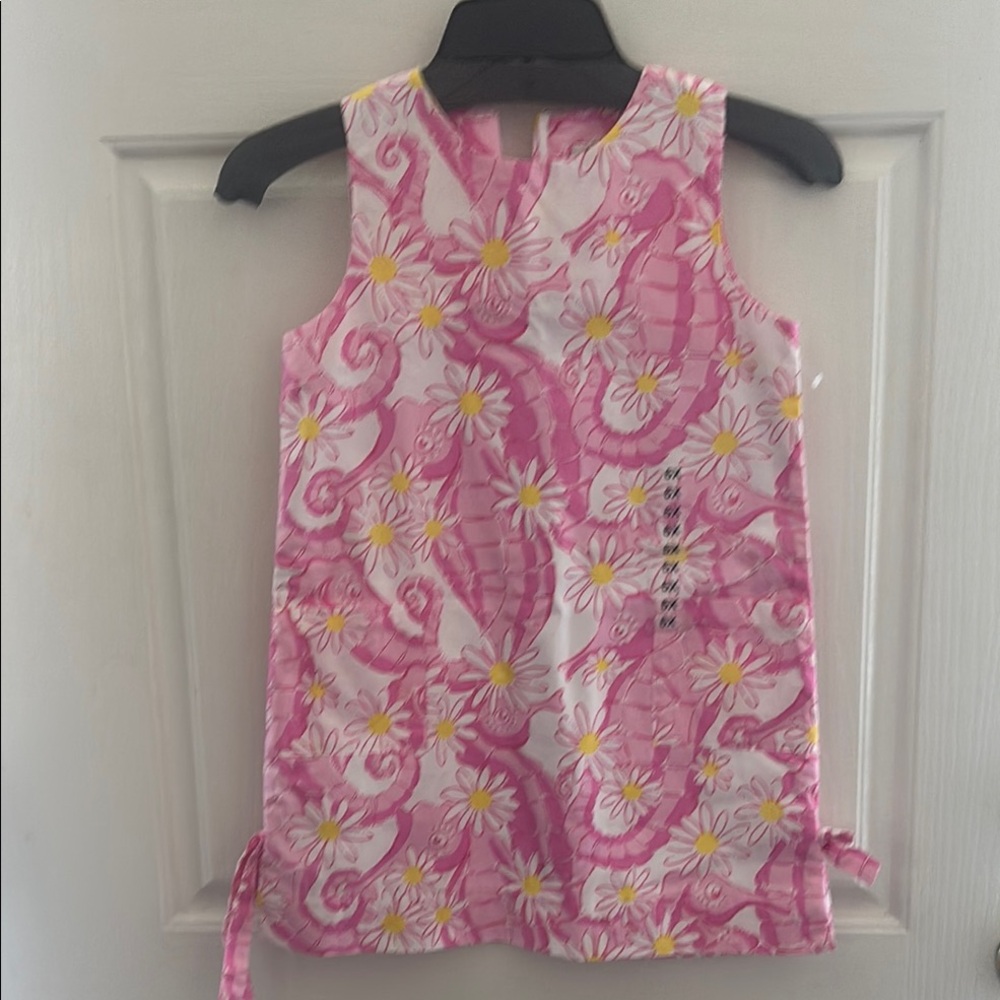 Pink Floral Kids Sleeveless Top